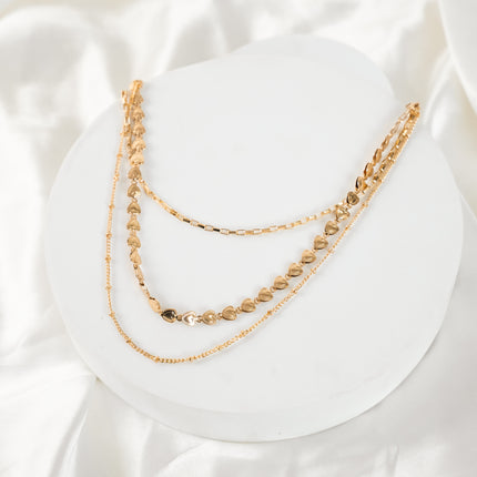 Golden Dream Triple Layered Necklace