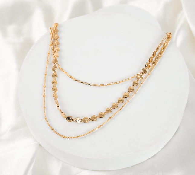 Golden Dream Triple Layered Necklace