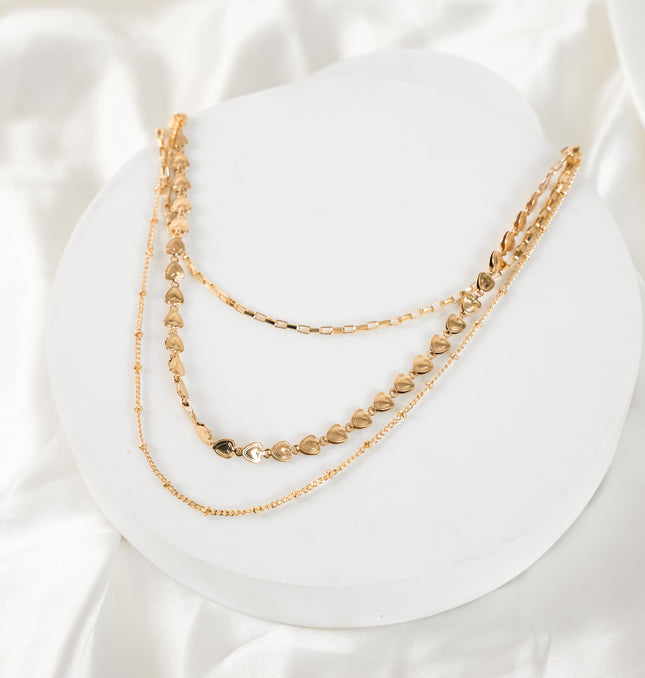 Golden Dream Triple Layered Necklace