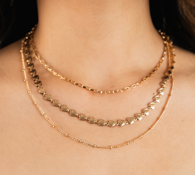 Golden Dream Triple Layered Necklace