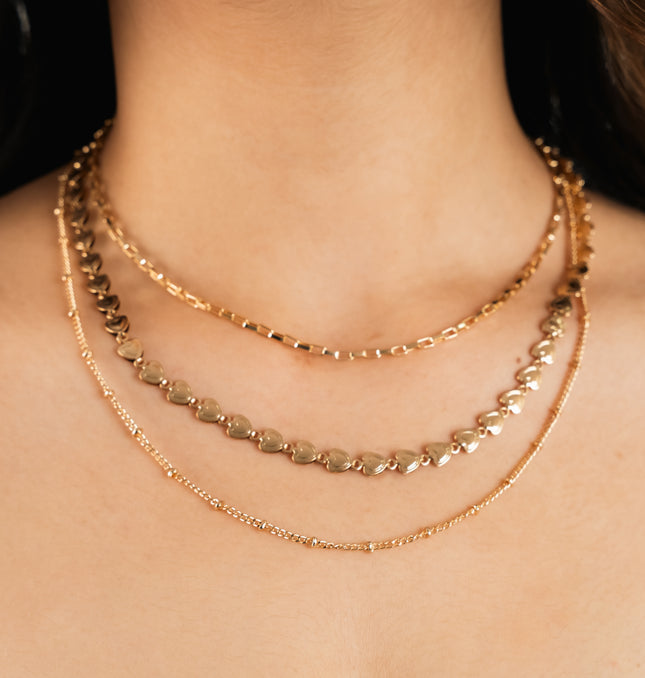 Golden Dream Triple Layered Necklace
