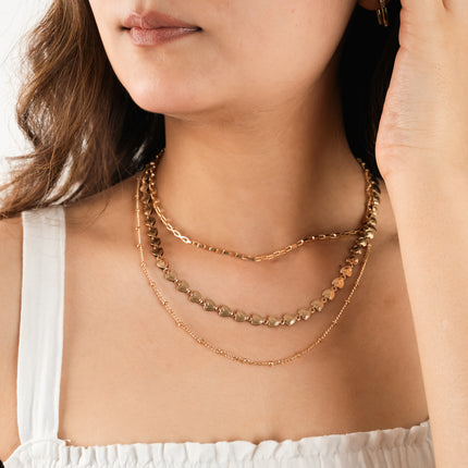Golden Dream Triple Layered Necklace