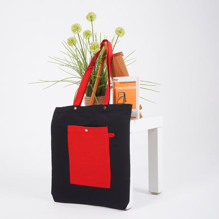 Bold Black And red Canvas Tote Bag