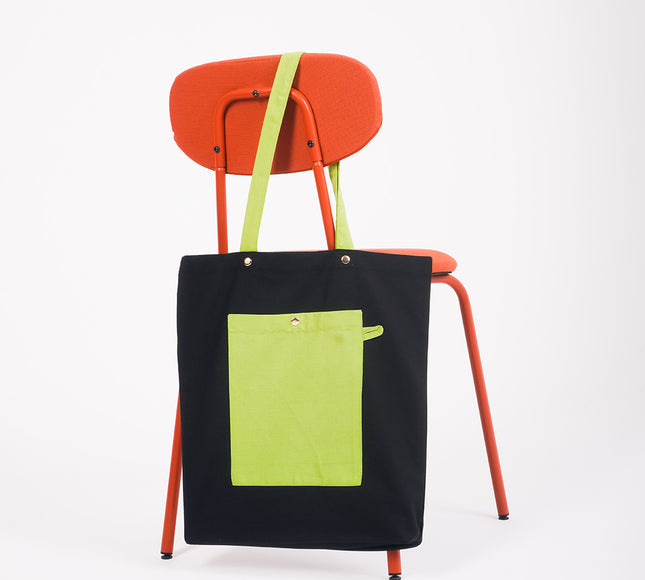 Eco carry Black Canvas Tote Bag