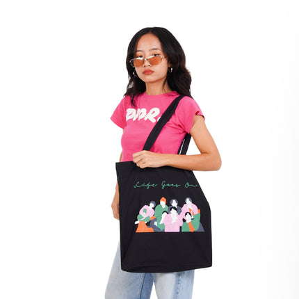 Life Goes On Canvas Tote Bag