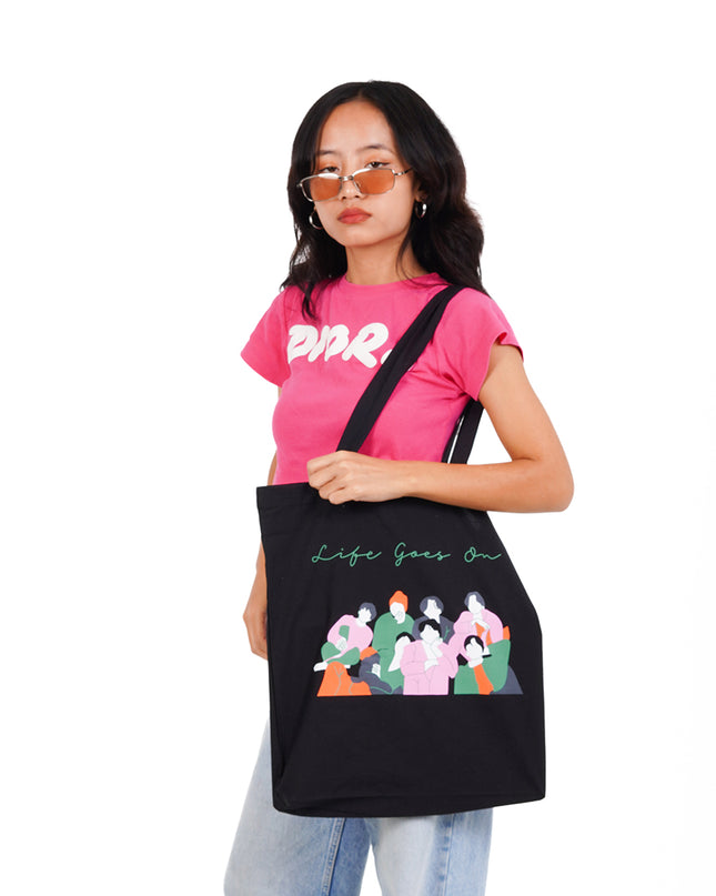 Life Goes On Canvas Tote Bag