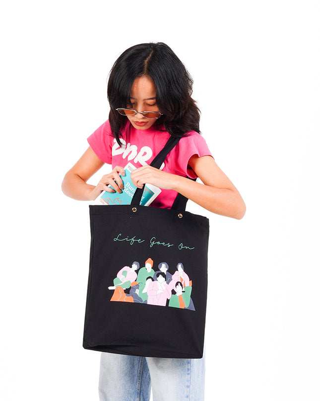 Life Goes On Canvas Tote Bag