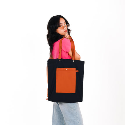 Cocoa Black Canvas Tote Bag