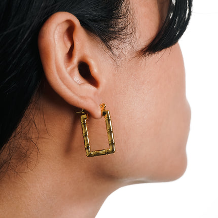 SLEEK EDGE METALLIC EARRINGS