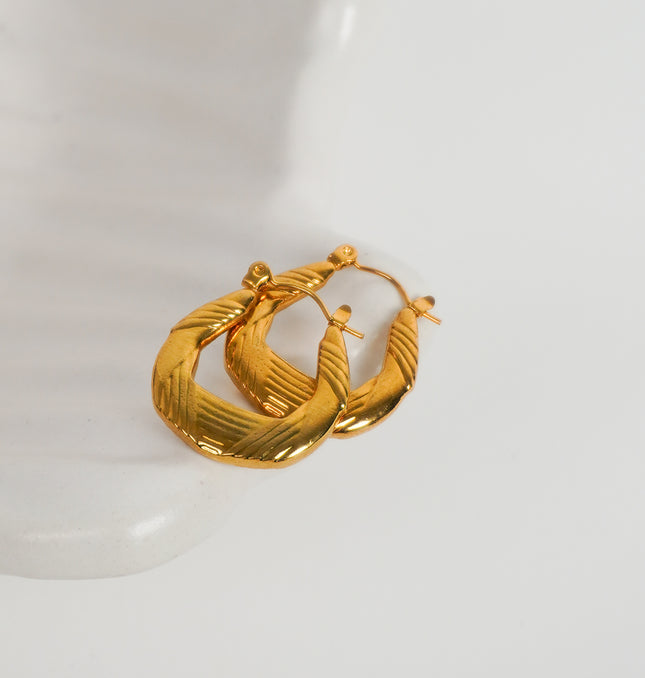 Metallic Spark Hoops