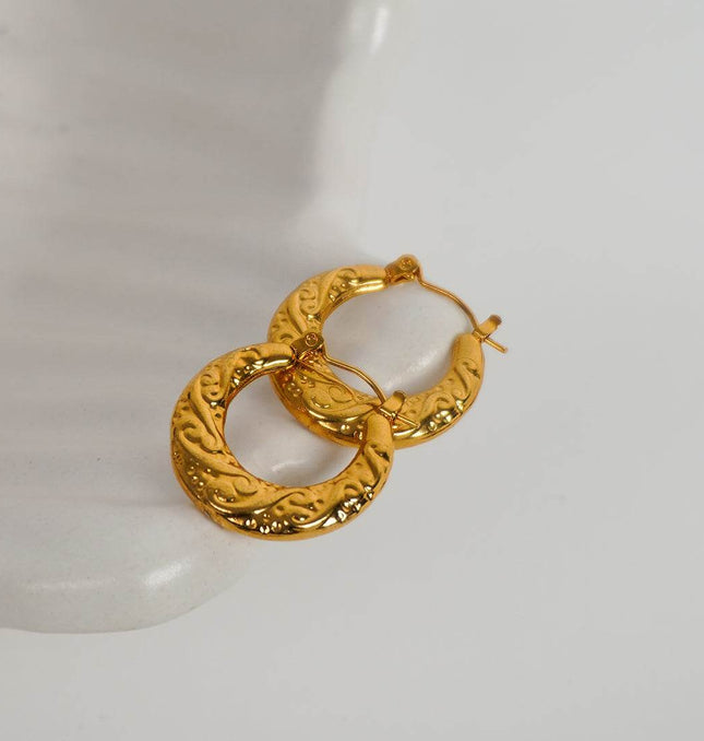 Metallic Moon Hoops - HASHTACK