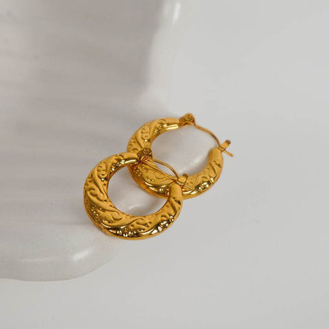 Metallic Moon Hoops from Hashtack