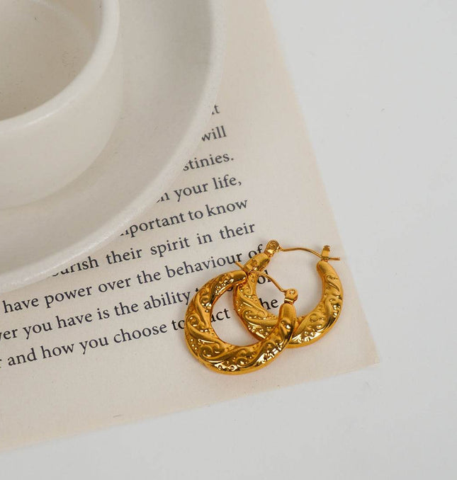 Metallic Moon Hoops - HASHTACK