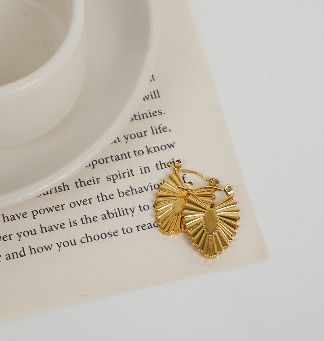 Charming Heart Metallic Hoops