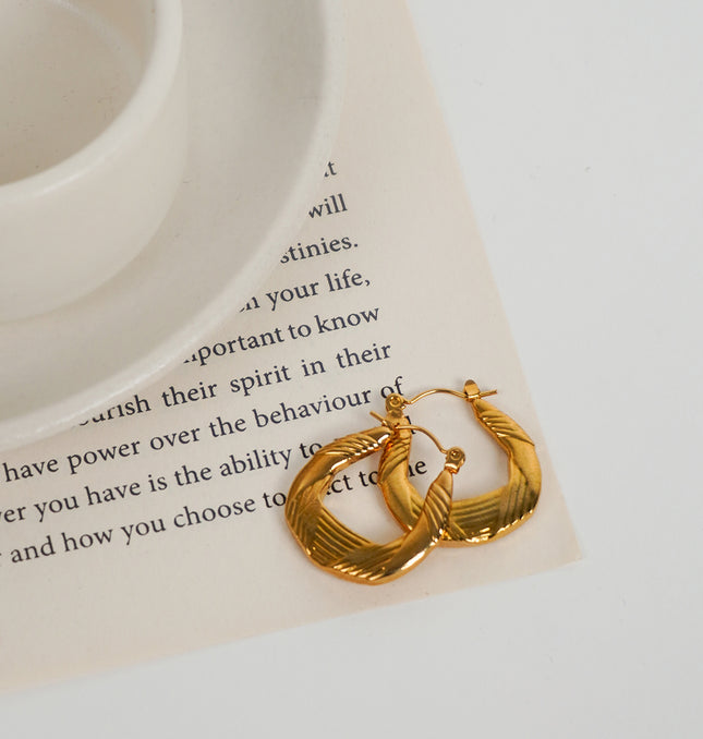 Metallic Spark Hoops