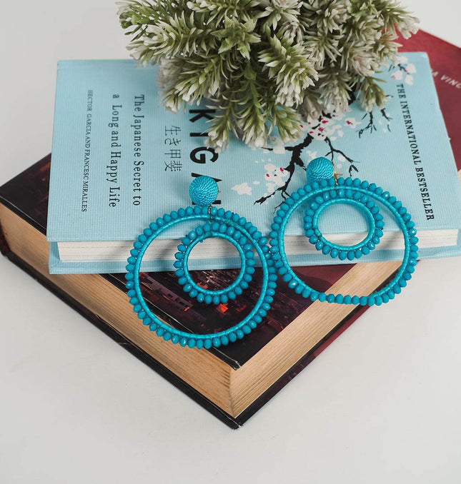 Icy Blue Spiral earrings - HASHTACK