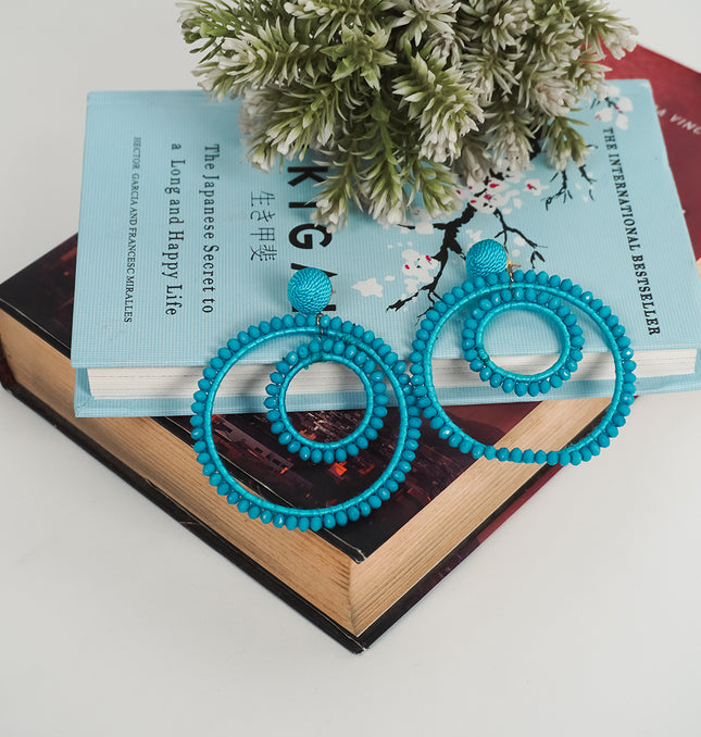 Icy Blue Spiral earrings
