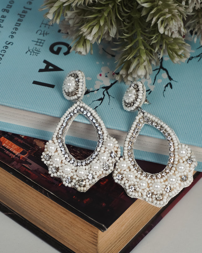 Pearl Elegance Teardrop Earrings.