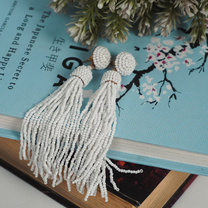 Vanilla Bean Tassel Earrings
