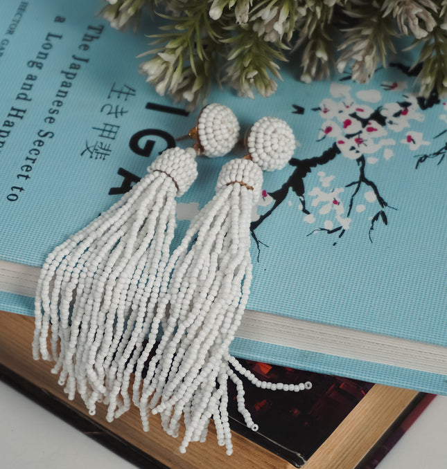 Vanilla Bean Tassel Earrings