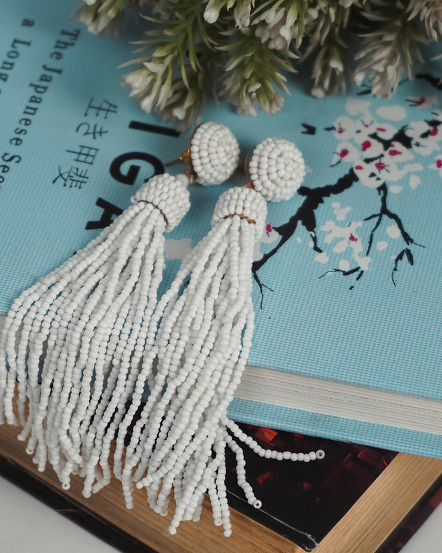 Vanilla Bean Tassel Earrings