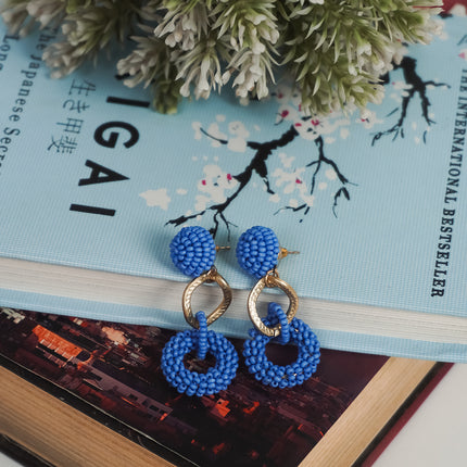 Blue Harmony Loop Earrings