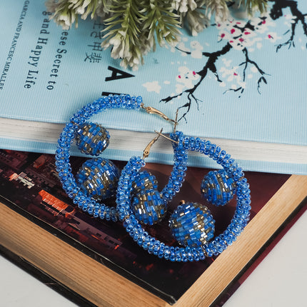 Royal  Blue Trio Hoops