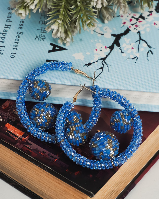 Royal  Blue Trio Hoops