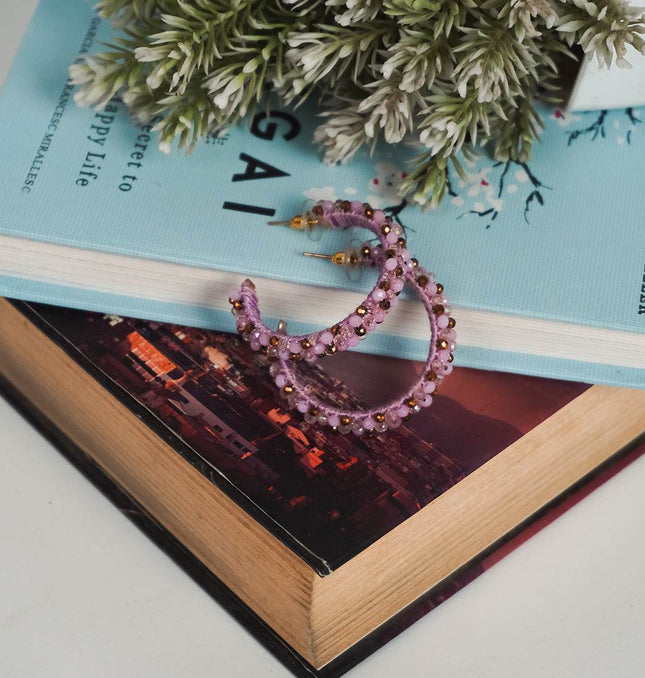 Elegant Mini Beaded Hoop Earring - HASHTACK
