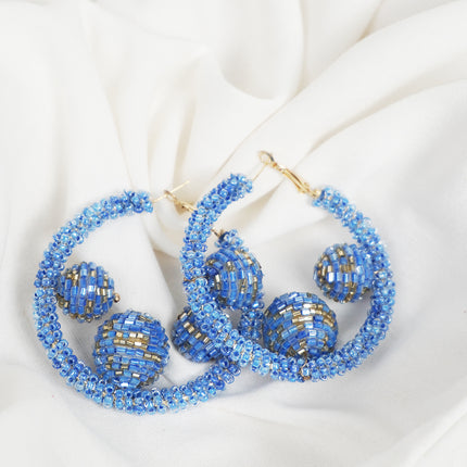 Royal  Blue Trio Hoops