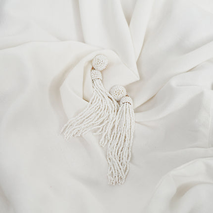 Vanilla Bean Tassel Earrings