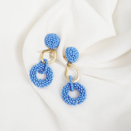 Blue Harmony Loop Earrings