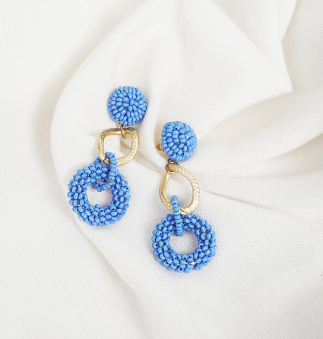 Blue Harmony Loop Earrings