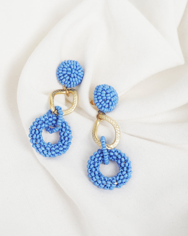 Blue Harmony Loop Earrings