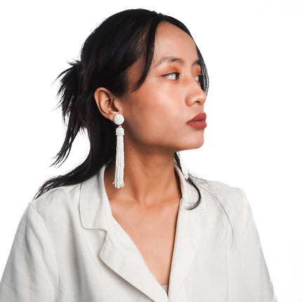 Vanilla Bean Tassel Earrings