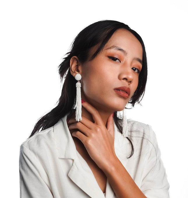 Vanilla Bean Tassel Earrings - HASHTACK