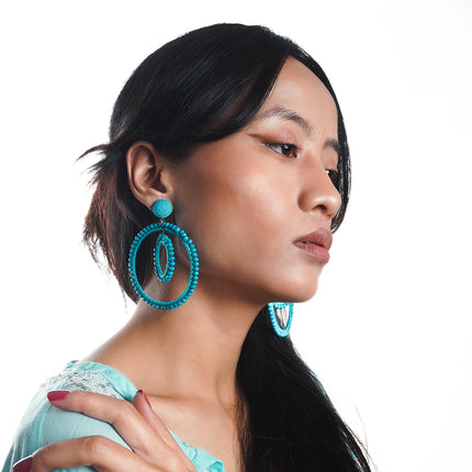 Icy Blue Spiral earrings