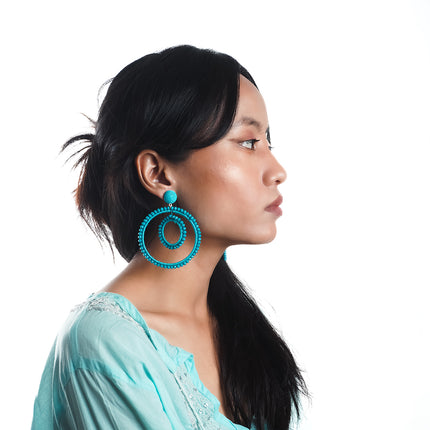 Icy Blue Spiral earrings