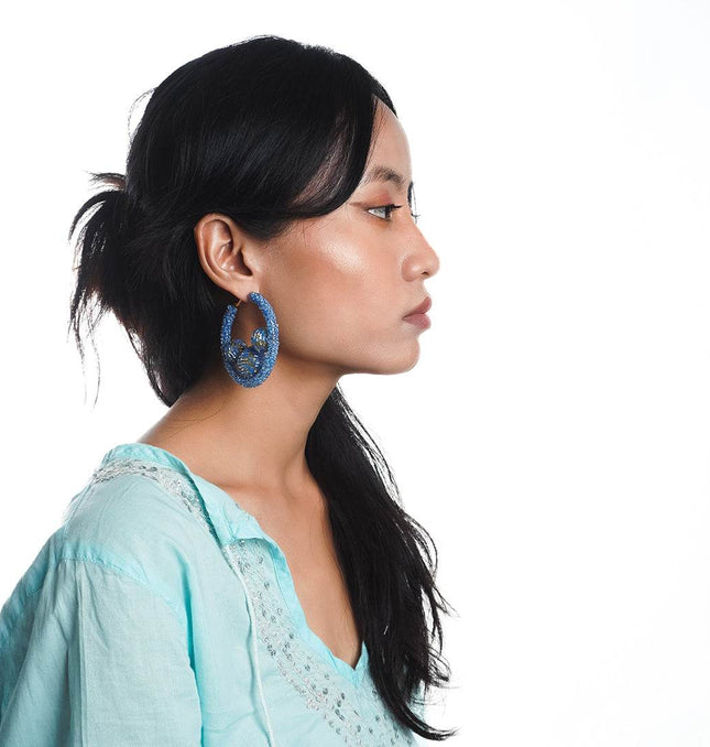 Royal Blue Trio Hoops - HASHTACK