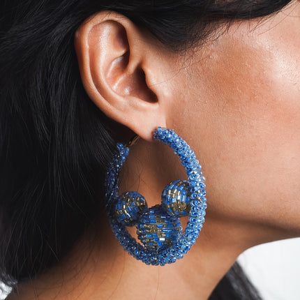 Royal  Blue Trio Hoops