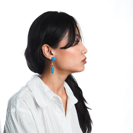 Blue Harmony Loop Earrings