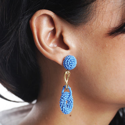 Blue Harmony Loop Earrings