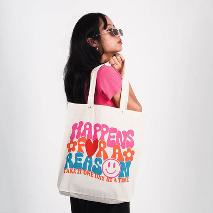 Everything Happens For A Reason Tote Bag - HASHTACK