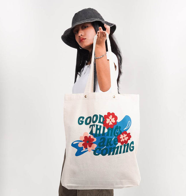 Good Things Are Coming Canvas Tote Bag - HASHTACK