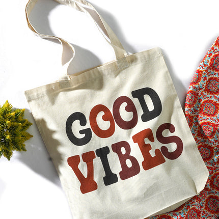 Good Vibes Canvas Tote Bag