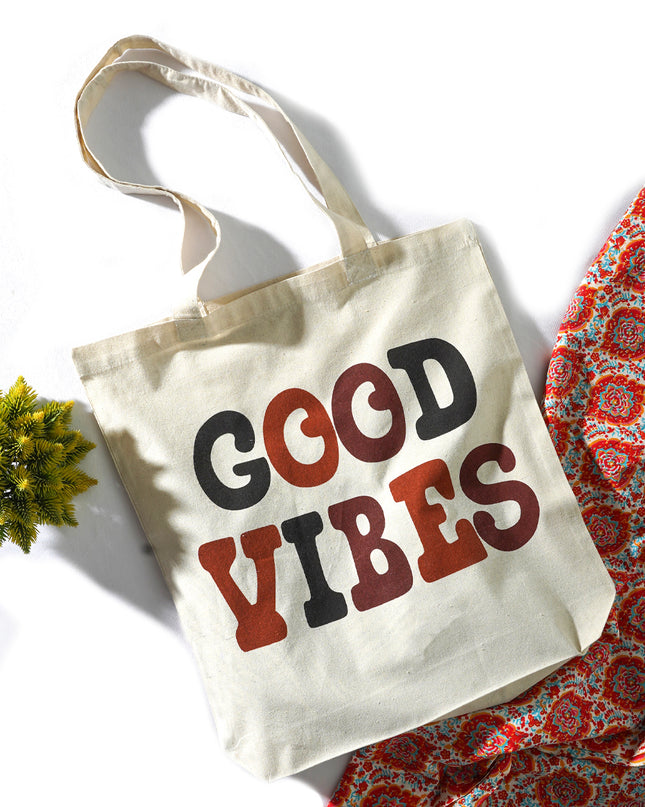 Good Vibes Canvas Tote Bag