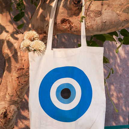 Evil Eye Canvas Tote Bag