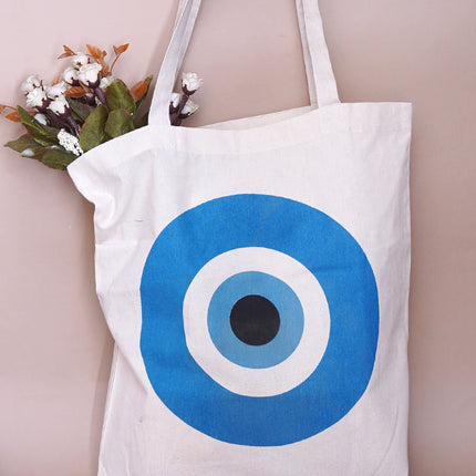 Evil Eye Canvas Tote Bag