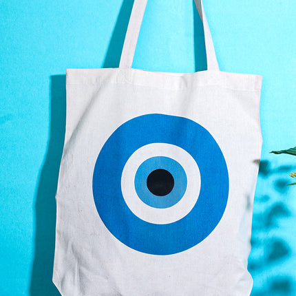 Evil Eye Canvas Tote Bag