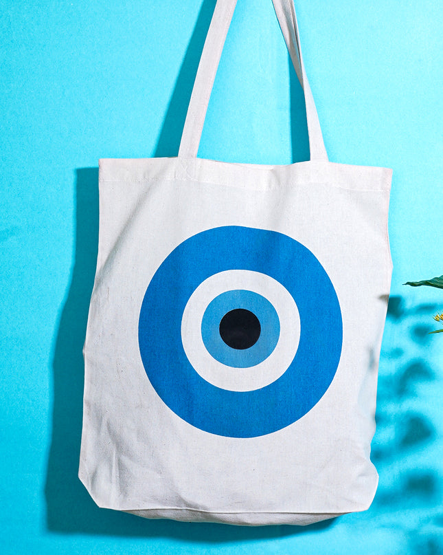 Evil Eye Canvas Tote Bag